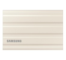 Внешние HDD и SSD/ Samsung External SSD T7 Shield, 2TB, Type C-to-C/A, USB 3.2 Gen2, R/W 1050/1000MB/s, IP65, 88x59x13mm, 98g, Beige (12 мес.)