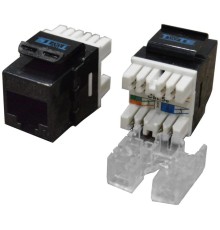  Модуль Keystone RJ45, Cat.5E, UTP, 180 градусов, черный