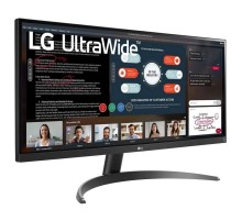 Монитор LG LCD 29WP500-B/ LG UltraWide 29WP500-B 29" IPS monitor, 2560x1080, 350 cd/m2, 21:9, 5мс (GtG), HDMIx2, Audio out,  75Hz, 178/178, внешний БП, FreeSync, HDR 10, VESA (100x100 мм), black