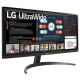 Монитор LG LCD 29WP500-B/ LG UltraWide 29WP500-B 29" IPS monitor, 2560x1080, 350 cd/m2, 21:9, 5мс (GtG), HDMIx2, Audio out, 75Hz, 178/178, внешний БП, FreeSync, HDR 10, VESA (100x100 мм), black