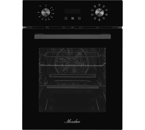 Электрический духовой шкаф Monsher/ ширина 45 см, High-Tech, 50 л, гидролизная очистка, 9 режимов, черный Электрический духовой шкаф Monsher/ ширина 45 см, High-Tech, 50 л, гидролизная очистка, 9 режимов, черный