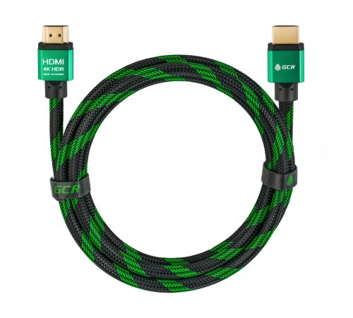 Greenconnect Кабель 0.5m HDMI версия 2.0, HDR 4:2:2, Ultra HD, 4K 60 fps 60Hz/5K*30Hz, 3D, AUDIO, 18.0 Гбит/с, 28/28 AWG, OD7.3mm, тройной экран, BICOLOR нейлон, AL корпус зеленый, GCR-51484 Greenconnect Кабель 0.5m HDMI версия 2.0, HDR 4:2:2, Ultra HD, 4K 60 fps 60Hz/5K*30Hz, 3D, AUDIO, 18.0 Гбит/с, 28/28 AWG, OD7.3mm, тройной экран, BICOLOR нейлон, AL корпус зеленый, GCR-51484