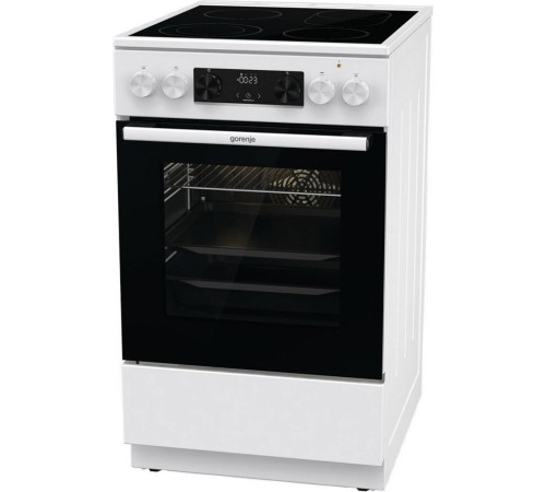 Плита GORENJE/ Стеклокерамическая плита, Цвет: Белый, Материал дверцы: Стеклянная дверца, GentleClose: шарнир с плавным закрыванием дверцы духовки, Тип духовки: Мультифункциональная духовка, Стеклокерамическая варочная панель, Количество конфорок: 4 конфо