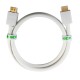 Greenconnect Кабель 1.5m HDMI версия 2.0 HDR 4:2:2, Ultra HD, 4K 60 fps 60Hz/5K*30Hz, 3D, AUDIO, 18.0 Гбит/с, 28/28 AWG, OD7.3mm, тройной экран, белый, GCR-HM761-1.5m