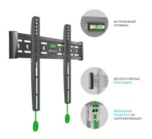 ONKRON кронштейн для телевизора 35"-65" фиксированный, чёрный FM5 (Мятая упаковка)
