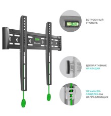 ONKRON кронштейн для телевизора 35"-65" фиксированный, чёрный FM5