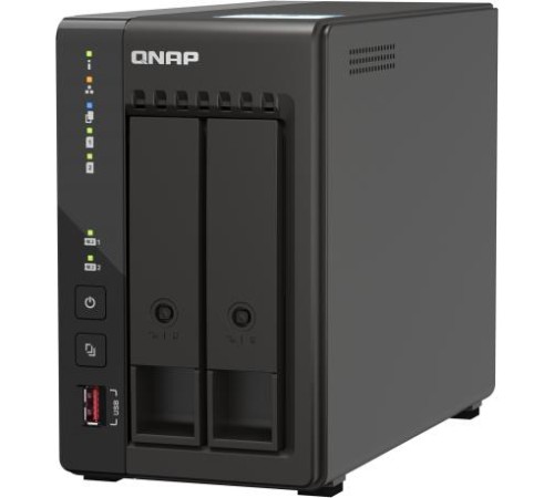 Сетевое хранилище без дисков/ SMB QNAP TS-253E-8G NAS, 2-tray w/o HDD. 2xHDMI-port. 4-core Celeron J6412 2-2.6 GHz, 8GB DDR, 2x2.5Gb LAN, 2 x M.2 2280 PCIe Gen 3 x2, 2x USB 3.2 Gen 2 (10Gbps) Port, 2x USB 2.0 port Сетевое хранилище без дисков/ SMB QNAP TS-253E-8G NAS, 2-tray w/o HDD. 2xHDMI-port. 4-core Celeron J6412 2-2.6 GHz, 8GB DDR, 2x2.5Gb LAN, 2 x M.2 2280 PCIe Gen 3 x2, 2x USB 3.2 Gen 2 (10Gbps) Port, 2x USB 2.0 port