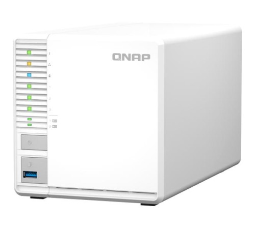 Сетевое хранилище без дисков/ SMB QNAP TS-364-4G NAS 3 HDD, 4-core Intel Celeron N5105/N5095 2.0 up to 2.9 GHz, 4 GB RAM (1x4 GB) up to 16 GB (2x8GB), 2.5 Gigabit Ethernet, 2xUSB 3.2 Gen 2 (10Gbps), 1xUSB 3.2 Gen 1, 2xM.2 PCIe Gen 3 x2 slots Сетевое хранилище без дисков/ SMB QNAP TS-364-4G NAS 3 HDD, 4-core Intel Celeron N5105/N5095 2.0 up to 2.9 GHz, 4 GB RAM (1x4 GB) up to 16 GB (2x8GB), 2.5 Gigabit Ethernet, 2xUSB 3.2 Gen 2 (10Gbps), 1xUSB 3.2 Gen 1, 2xM.2 PCIe Gen 3 x2 slots