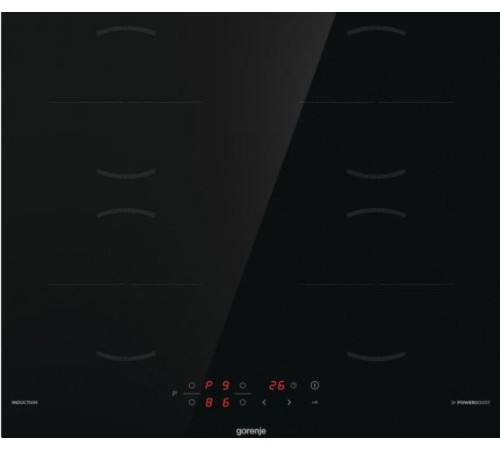 Встраиваемая варочная панель GORENJE/ Встраиваемая варочная панель GORENJE, индукционная, без рамки, сенсорное управление, таймер, блокировка от детей, PowerBoost, цвет черный