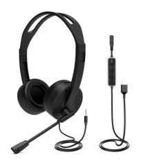 Гарнитура проводная Silex Clarity U16A-ENC/ Silex Clarity U16A Binaural Stereo headset with noise cancelling mic and Enahnced Noise Cancellation