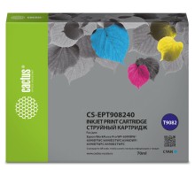 -/ Картридж струйный Cactus CS-EPT908240 T9082 голубой (70мл) для Epson WorkForce WF-6090DW/WF-6590DWF