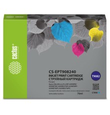 -/ Картридж струйный Cactus CS-EPT908240 T9082 голубой (70мл) для Epson WorkForce WF-6090DW/WF-6590DWF