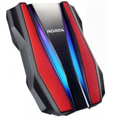 Внешний жесткий диск/ Portable HDD 1TB ADATA HD770G (Red), USB 3.2 Gen1, IP68, RGB lighting, 139x98x26mm, 270g /3 года/