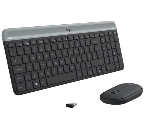 Клавиатура+мышь Logitech Wireless Desktop MK470 (Keybord&mouse), Black, Rus/Eng, [920-009206] (незначительное повреждение коробки)