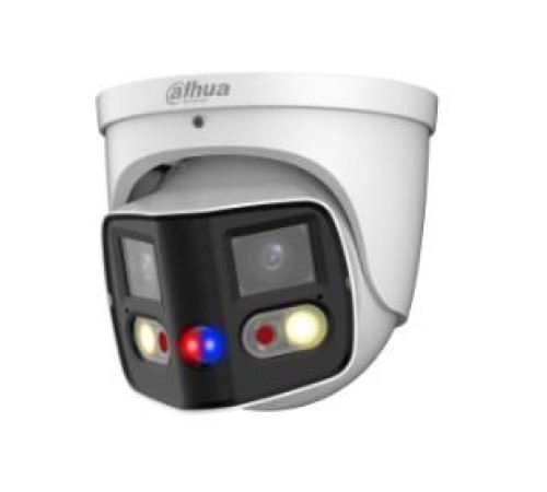 Уличная купольная IP-видеокамера с ИИ и активным сдерживанием 2x 4Мп; 1/2.7" CMOS; моторизованный объектив 2.8мм; WDR(120дБ); чувствительность 0.005лк@F1.4; сжатие: H.265+, H.265, H.264+, H.264, MJPEG; 3 потока до 4096x1860@20к/с