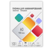 Пленка 303х426 (150 мик) 100 шт./ Пленка для ламинирования A3, 303х426 (150 мкм) глянцевая 100шт, ГЕЛЕОС [LPA3-150]