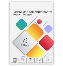 Пленка 303х426 (150 мик) 100 шт./ Пленка для ламинирования A3, 303х426 (150 мкм) глянцевая 100шт, ГЕЛЕОС [LPA3-150]