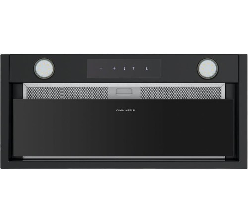 ВЫТЯЖКА MAUNFELD FANTASY LIGHT 60 Black/ ширина 600 мм, полновстраиваемая, сенсорное управление, 3 скорости, 800 м3/ч, 40 дБ, светодиодное LED освещение, опция: угольный фильтр CF190C, черный цвет