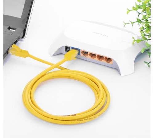 Greenconnect Патч-корд прямой 0.5m, UTP кат.5e, желтый, позолоченные контакты, 24 AWG, литой, GCR-LNC02-0.5m, ethernet high speed 1 Гбит/с, RJ45, T568B Greenconnect Патч-корд прямой 0.5m, UTP кат.5e, желтый, позолоченные контакты, 24 AWG, литой, GCR-LNC02-0.5m, ethernet high speed 1 Гбит/с, RJ45, T568B