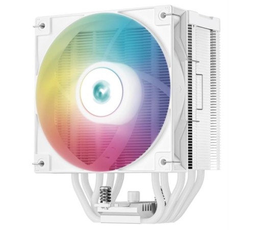 Кулер для процессора DEEPCOOL AG500 DIGITAL WH ARGB LGA1700/1200/115X/AM5/AM4 (9шт/кор, TDP 240W, PWM, ARGB Fan 120mm, 5 тепл. трубок, белый) RET
