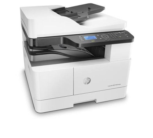 Лазерное многофункциональное устройство HP LaserJet MFP M443nda (p/c/s, A3, 1200dpi, 25ppm, 512Mb, 2trays 100+250, ADF 100, duplex, Scan to email/SMB/FTP, PIN printing, USB/Eth, cart. 4000 pages & USB cable in box, repl. W7U02A)