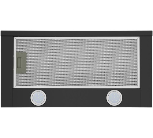 ВЫТЯЖКА HOMSair Flat 50 Black/ встраиваемая, кнопочное управление, 2 скорости, 520 м3/ч, до 20 м2, 45 дБ, угольный фильтр CF110 - 1 шт, ШхВхД: 500х176х280 мм, черный цвет