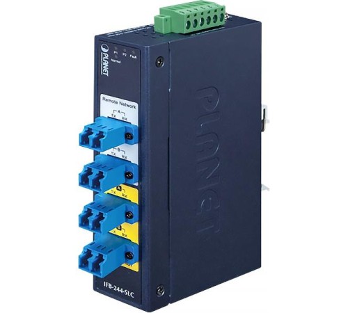 коммутатор/ PLANET IFB-244-SLC Industrial 2-channel Optical Fiber Bypass Switch w/ 4x LC Single mode (-40~75 C, dual 9~48V DC/24V AC)