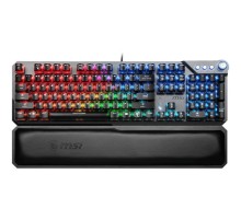 клавиатура проводная Gaming Keyboard MSI VIGOR GK71 SONIC, Wired, Mechnical, with Multimedia functions, Light & Fast Red MSI Sonic Switch, incl. Wrist Rest, RGB, Black
