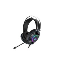 Гарнитура игровая проводная EH469 Black (черный), подсветка RGB, подключение USB, кабель 2.4м