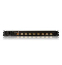 8-портовый KVM-переключатель с ЖК-дисплеем Slideaway/ATEN/ SINGLE RAIL 8P PS/2-USB LCDKVMP 17INCH