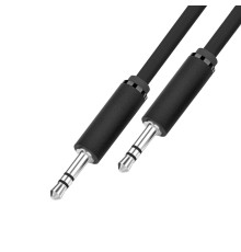4PH Кабель 0.5m аудио jack 3,5mm/jack 3,5mm черный, M/M, экран, стерео, 4PH-R90255