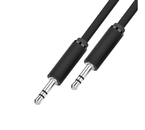 4PH Кабель 0.5m аудио jack 3,5mm/jack 3,5mm черный, M/M, экран, стерео, 4PH-R90255