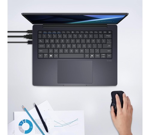 Ноутбук/ ASUS B3405CVA-LY0329 14"(1920x1200 (матовый) WVA)/Intel Core i7 13620H(2.4Ghz)/16384Mb/1024PCISSDGb/noDVD/Int:Intel UHD Graphics/Cam/BT/WiFi/50WHr/war 1y/1.49kg/Gentle Grey/DOS