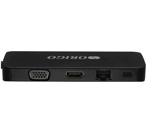 Док-станция/ Док-станция USB-C, 4xUSB 3.0, 1xUSB-C/PD 3.0, 1x1000Base-T, 1xHDMI, 1xVGA, слот SD/TF/microSD, 1x3,5мм TRRS
