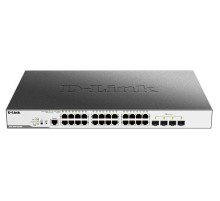 Коммутатор D-Link PROJ Managed L2 Switch 24x1000Base-T PoE, 4x10GBase-X SFP+, PoE Budget 370W, Surge 6KV, CLI, RJ45 Console, RPS, Dying Gasp