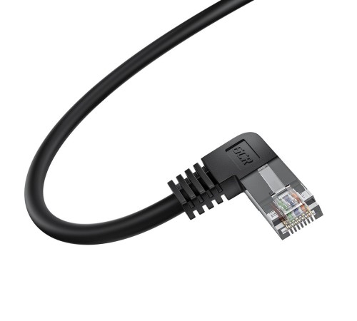 GCR Патч-корд прямой 0.5m UTP кат.5е, черный, правый угол, литой, ethernet high speed, RJ45, T568B, GCR-53143 GCR Патч-корд прямой 0.5m UTP кат.5е, черный, правый угол, литой, ethernet high speed, RJ45, T568B, GCR-53143
