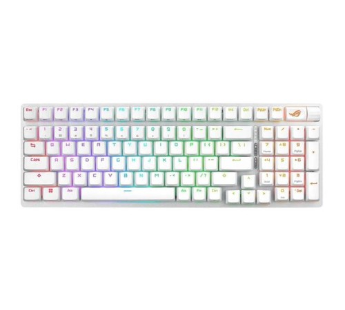 Клавиатра ASUS ROG STRIX SCOPE II 96 WIRELESS, 2.4 GHz RF, Bluetooth, 96%, PBT, White