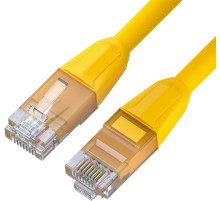 GCR Патч-корд прямой 1.5m LSZH UTP кат.6, желтый, 24 AWG, литой без фиксатора, ethernet high speed, RJ45, T568B, GCR-52788