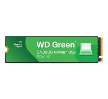 Твердотельный накопитель Western Digital Green SN3000 SSD M2.2280 PCIe 4.0 1Tb, 5000MBs/4200MBs, TBW 150, WDS100T4G0E, 1 year