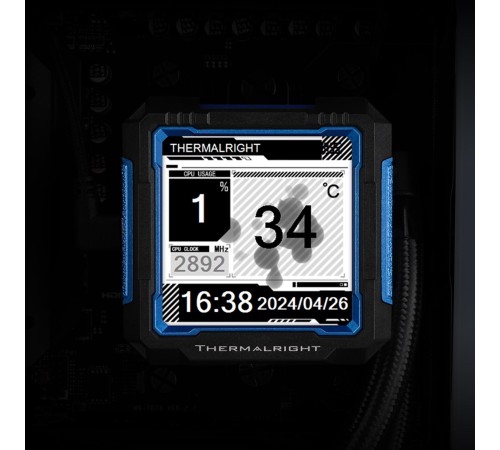 Водяное охлаждение для процессора/ Water Cooling System Thermalright Frozen Warframe Pro 360 Black (360mm, Black, / Fans: 3x120mm, 70.84CFM, 29.8dBA, 2000RPM/ Pump height 60mm, 23dBA, 3000RPM, Rad thickness 27mm/ S: 1200, 1700, 1851, 2011, 2066, 115X, AM4