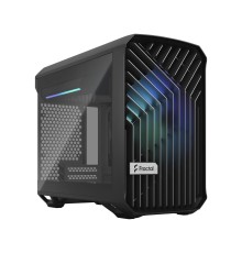 Корпус ПК без блока питания/ Case Fractal Design Torrent Nano RGB TG Light Tint, Mini-Tower, 1x180mm RGB, 2xUSB-A 3.2 + 1xUSB 3.2 Type-C mITX, mDTX Black