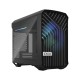 Корпус ПК без блока питания/ Case Fractal Design Torrent Nano RGB TG Light Tint, Mini-Tower, 1x180mm RGB, 2xUSB-A 3.2 + 1xUSB 3.2 Type-C mITX, mDTX Black