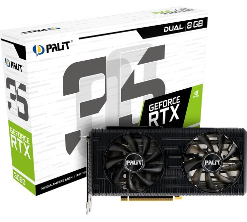 Видеокарта Palit RTX3050 DUAL 8GB GDDR6 128bit 3-DP HDMI (Вскрытая упаковка) Видеокарта Palit RTX3050 DUAL 8GB GDDR6 128bit 3-DP HDMI (Вскрытая упаковка)