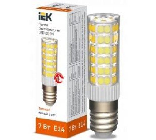 Лампа LED CORN капсула 7Вт 230В 3000К керамика E14 IEK