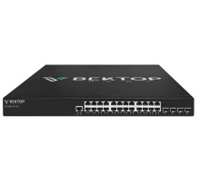 Управляемый коммутатор уровня 2+. 24 порта 100/1000BaseT RJ45, 4 порта 1/10GE SFP+