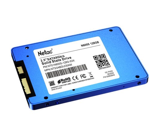 SSD накопитель Netac SSD N600S 128GB 2.5 SATAIII 3D NAND, 7mm, R/W up to 510/440MB/s, TBW 70TB, 5y wty SSD накопитель Netac SSD N600S 128GB 2.5 SATAIII 3D NAND, 7mm, R/W up to 510/440MB/s, TBW 70TB, 5y wty