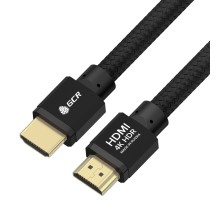 GCR Кабель PROF 5.0m HDMI 2.0, черный ECO Soft капрон, AL корпус черный, HDR 4:4:4, Ultra HD, 4K 60Hz/5K*30Hz, 3D, 18.0 Гбит/с, 28AWG, GCR-54988