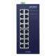 коммутатор/ PLANET IGS-1600T IP30 Industrial 16-Port 10/100/1000T Gigabit Ethernet Switch (-40~75 degrees C, dual 12~48V DC/24V AC),UL certified