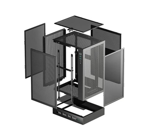 корпус Deepcool CH170 DIGITAL без БП, черный, MINI-ITX (R-CH170-BKNPI0D-G-1)