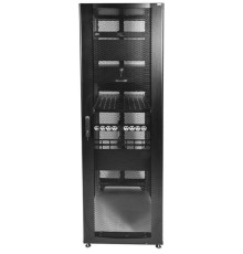 Шкаф ЦМО Шкаф серверный ПРОФ напольный 42U (800x1200) дверь перфор. 2 шт., черный, в сборе
